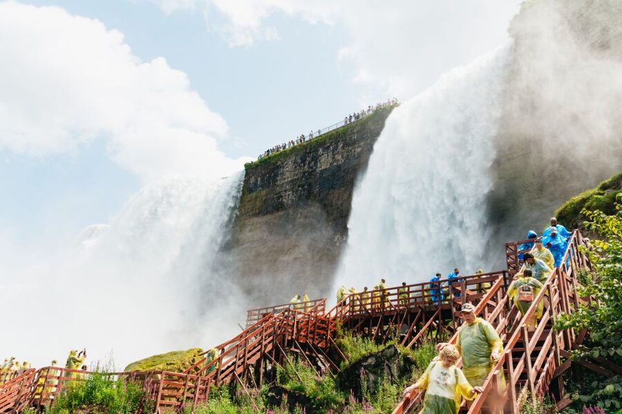 Niagara Falls: Cave of the Winds, Boat Ride, & Trolley Tour - Prospect Point meeting start, then an easy walk toward the action