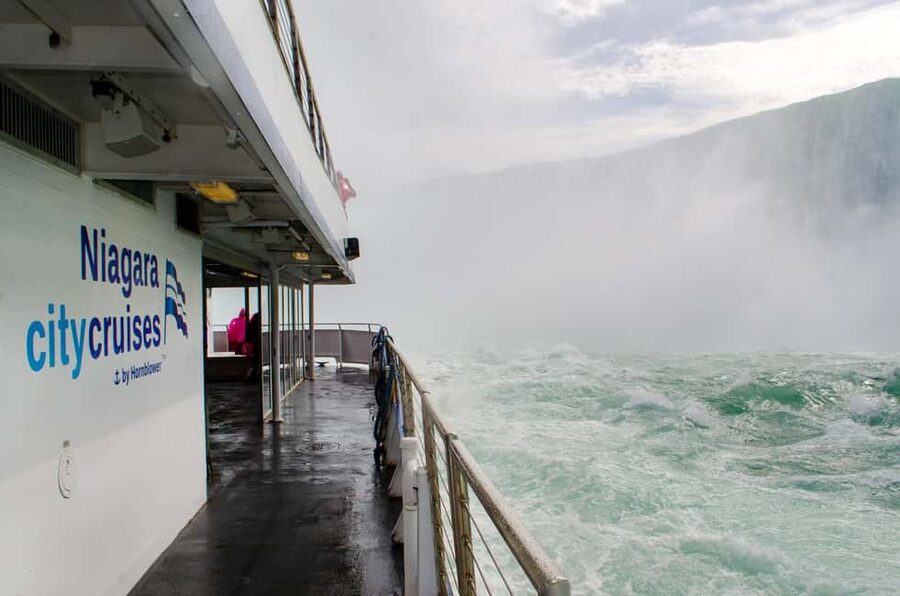 Niagara Falls Day Tour with Boat Ride & Journey Behind Falls - Hornblower Niagara Cruise: the best seat is right where you get sprayed