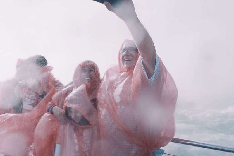 Niagara Falls, ON: Helicopter Ride with Boat & Skylon Lunch - Journey Behind the Falls: The 125-Foot Descent That Changes the Mood