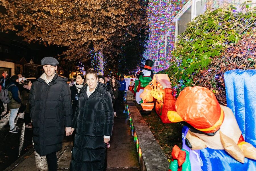 NYC: Dyker Heights Christmas Lights & Skyline View Bus Tour - Dyker Heights guided walk: how the tour actually makes the lights better