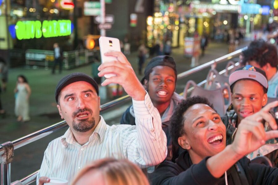 NYC: Sightseeing Night Tour by Open-Top Bus with Live Guide - Starting at M&Ms World, with a 7:00pm sharp departure