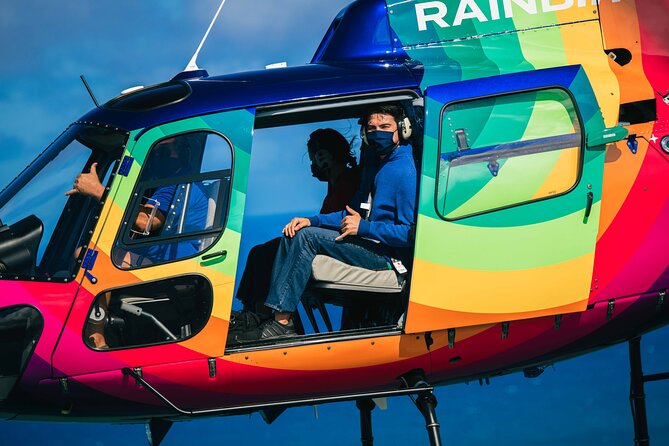 Oahu: 45 Minute Sights Unseen Helicopter Tour - Doors Off or On - Hanauma Bay reefs and Manalua Bay: clear water that looks unreal from up high