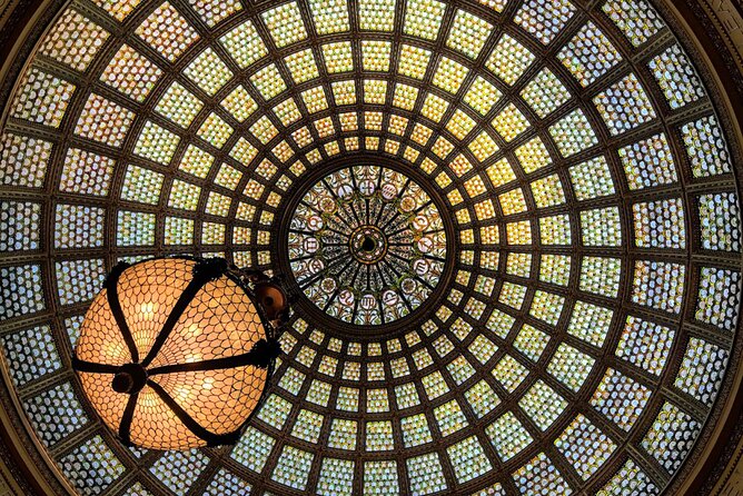 Original Chicago Architecture Interiors Tour: Dazzling Interiors - Chicago Cultural Center: public art, stained glass, and a perfect finale
