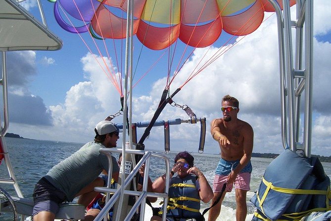 Parasailing Adventure at the Hilton Head Island - Getting Ready at Hilton Head Harbor RV Resort