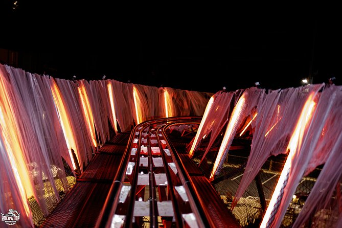 Rocky Top Mountain Coaster Admission Ticket in Pigeon Forge - The coaster route: four uplifts, hairpin turns, and multiple drops