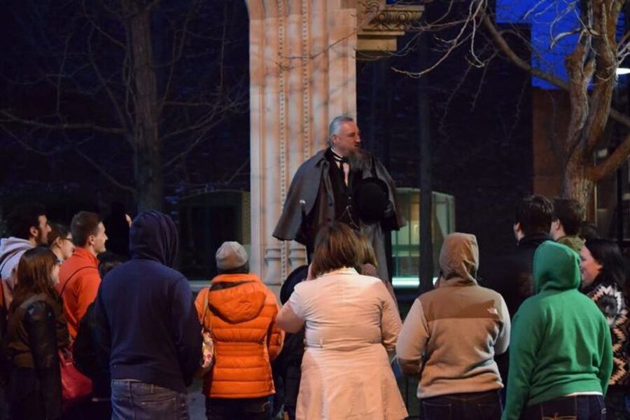 Salem Night Tour: Haunt and History Guided Night Tour - Entering the Essex Street starting point without the fuss