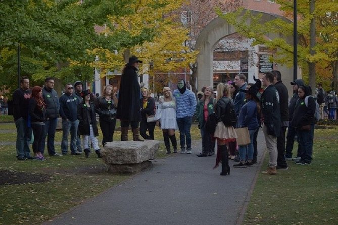 Salem's Best Ghost Tour - Stop: Salem Witch Trials Memorial, inscribed stones and real atmosphere