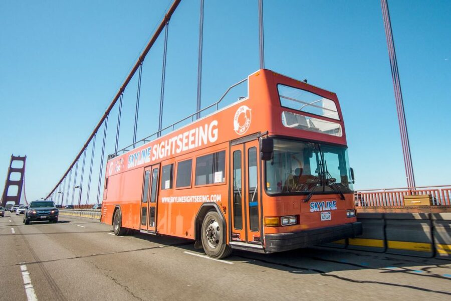 San Francisco: Hop-On Hop-Off Bus with Ferry & Alcatraz Tour - Golden Gate Bridge on an open-top bus: views you should time right