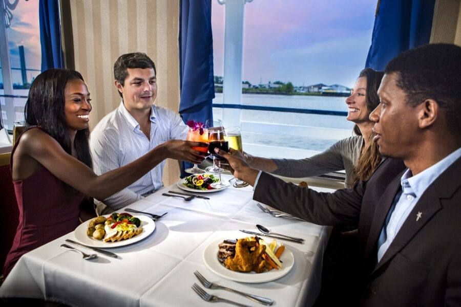 Savannah: Buffet Dinner Cruise with Live Entertainment - Onboard vibe: ballroom dining, real dance-floor energy, and staff that stays on it