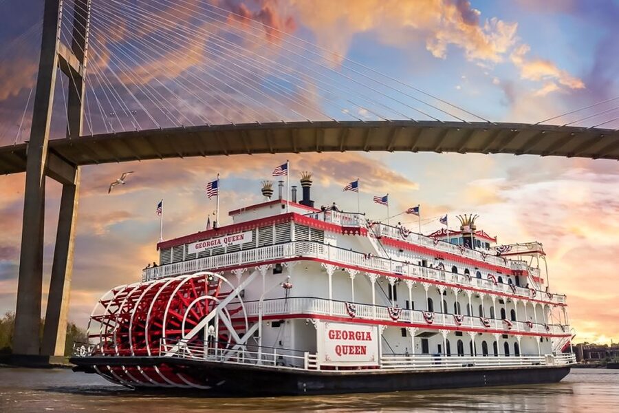 Savannah: Riverboat Sunset Cruise - Deck Choice Matters: Where You Stand for the Sunset