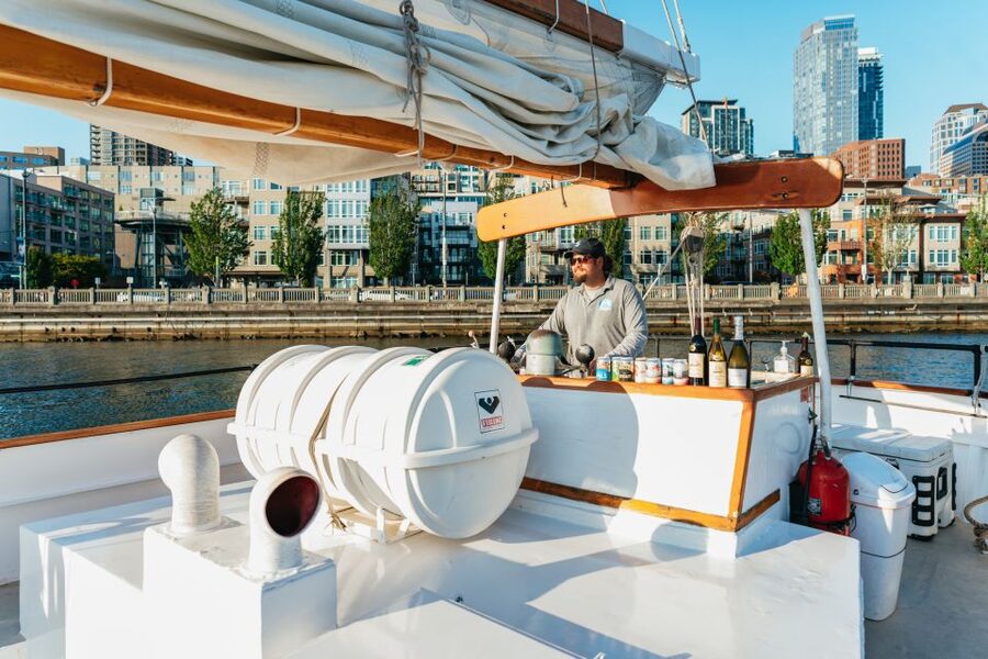 Seattle: Tall Sailboat Sunset Harbor Cruise - Getting Hands-On: Raising Sails and Steering Turns