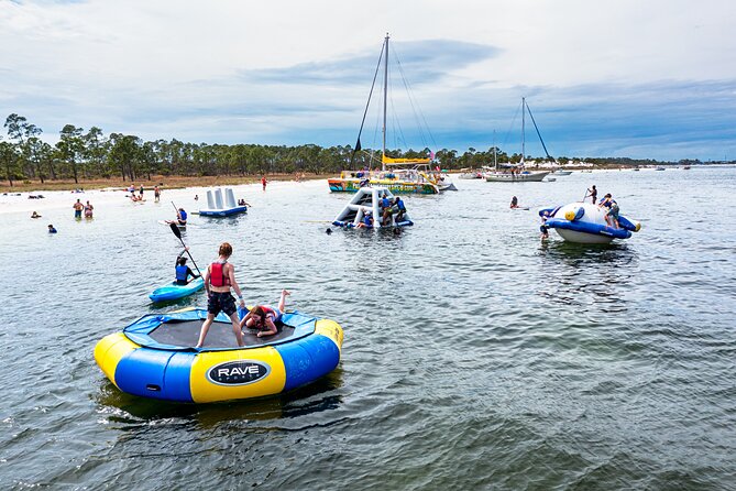 Shell Island Inflatable Adventure Park & Dolphin Sightseeing Tour - Shell Island on the St. Andrew’s Bay side: inflatables that actually run