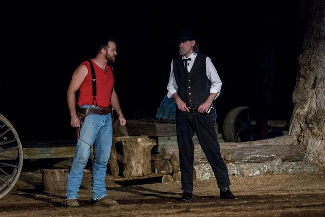 Shepherd of the Hills Outdoor Drama - The Story of the Ozarks - Story beats: shoot-out, burning cabin, mystery, and love