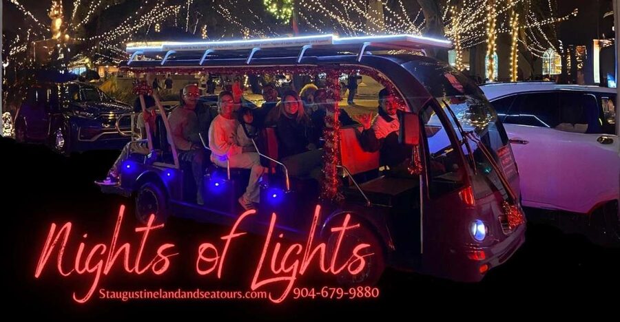 St Augustine: Nights of Lights Tour by Electric Cart - Where You Start: Trinity Episcopal Thrift Shop to the Waterfront View
