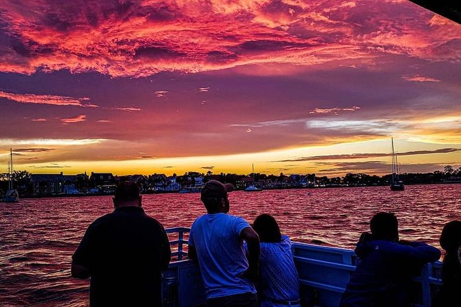 Sunset Cruise of St. Augustine - Your floating ride: the 45-foot Osprey pontoon and onboard setup