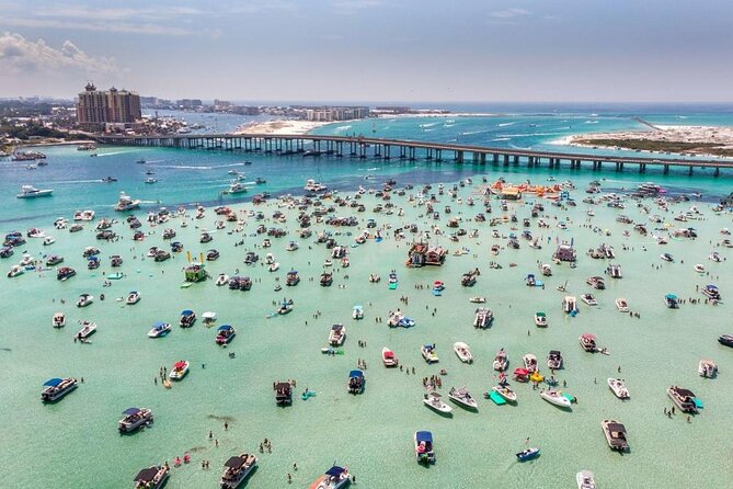Tailfins Tiki Boats Crab Island Sandbar(3hrs/ 5/5:30 are 2hrs) - Crab Island by tiki boat, not a long haul