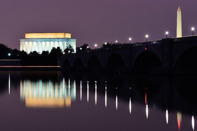 Washington DC Moonlight Tour by Electric Cart - Tidal Basin Lighting: Jefferson and Martin Luther King Jr.