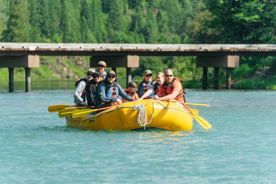 West Glacier: Glacier National Park Scenic Raft Trip - Take-out near Blankenship Bridge and the return to base for photos