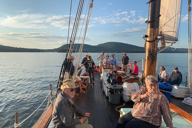 Windjammer Classic Sunset Sail from Camden, Maine - Entering Camden Harbor for a real-deal schooner evening