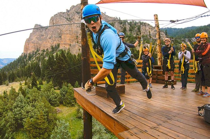 Ziplining across the Beautiful Gallatin River - What you actually do up in the air